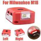 Адаптер батареи Светодиодная лампа для Milwaukee M18 18V аккумулятор с двойным USB 5V2.1A DC порт 12V2A порт возможность вспышки светодиодный светильник