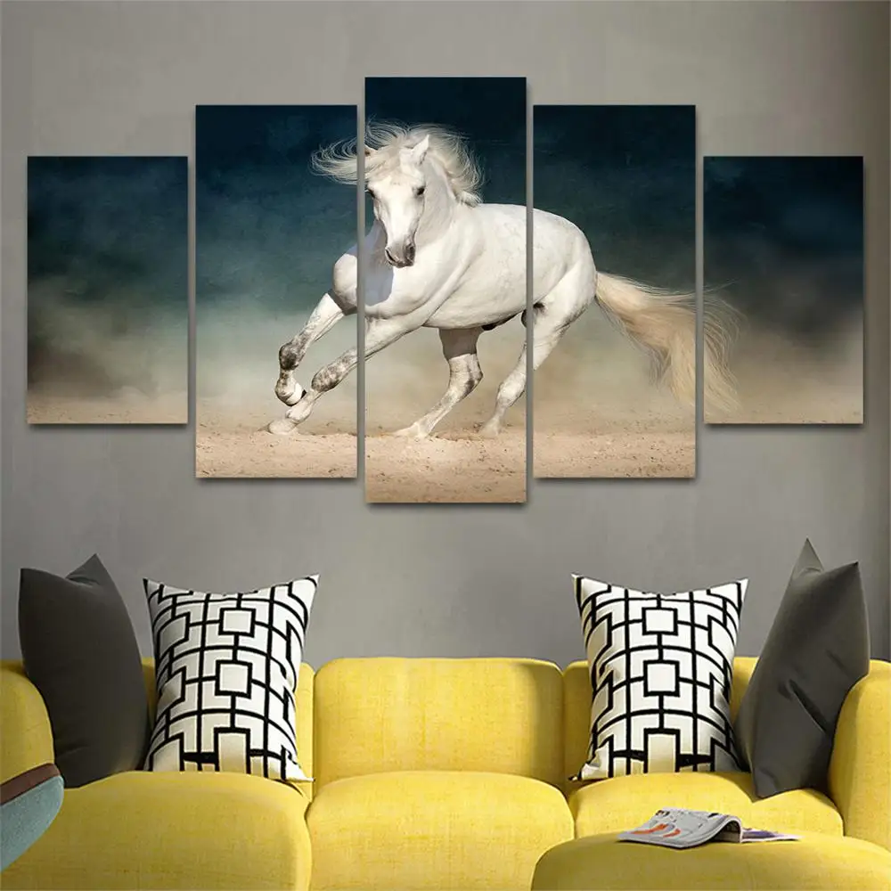 

Drop shipping 5 Panel Wall Art Pictures Canvas Painting abstract canvas poster painting decoration for living room LW369