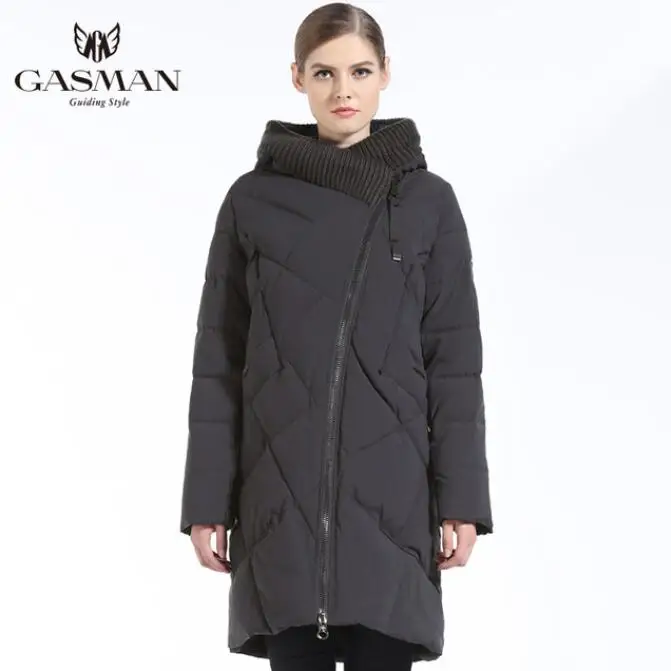 742deep grey GASMAN Теплая Женская Куртка Средней Длинны открытое теплое пальто большой размер Модный Женский Пуховик с Капюшоном свободного покроя 5XL 6XL Одежда для женщин Высокого Качества - Цвет: 742deep grey