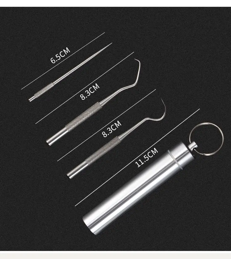 Портативная зубочистка из нержавеющей стали бытовая вилка для фруктов
