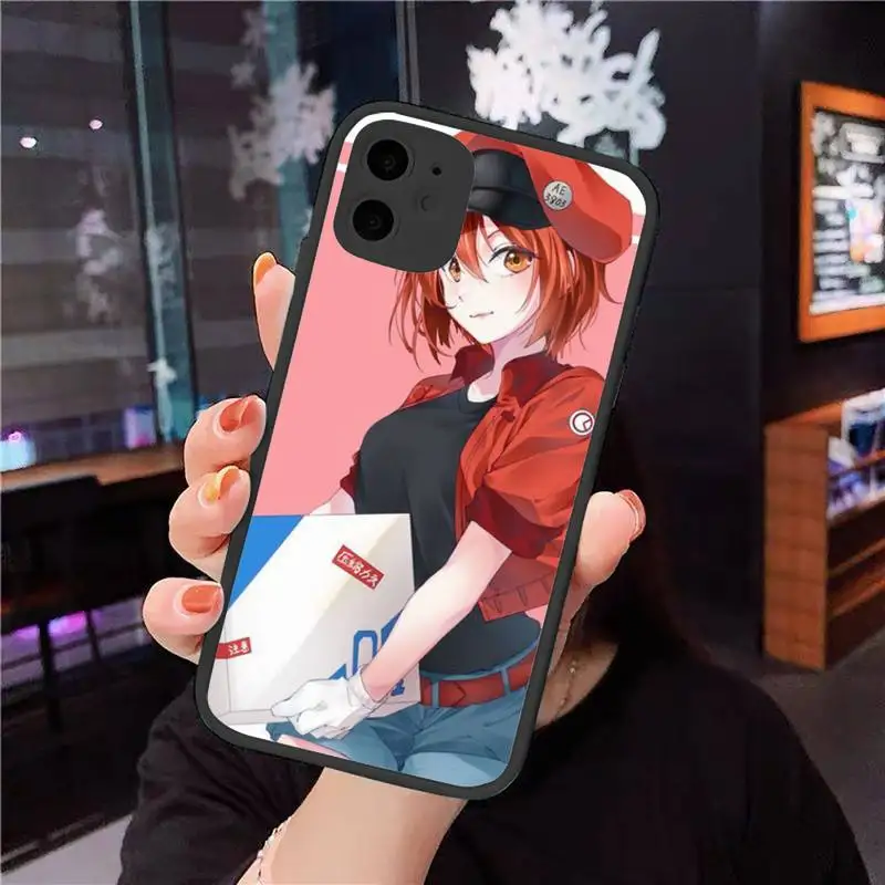

Red Blood Cell anime cartoon Phone Cases Matte Transparent for iPhone 7 8 11 12 s mini pro X XS XR MAX Plus Soft Silicone shell