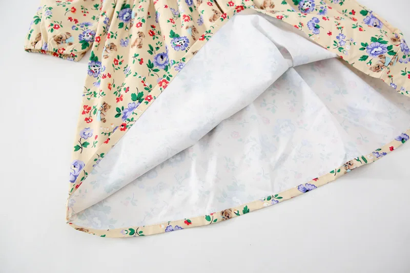 

Girls autumn doll collar princess dress cute girl floral dress children dress baby girl clothing