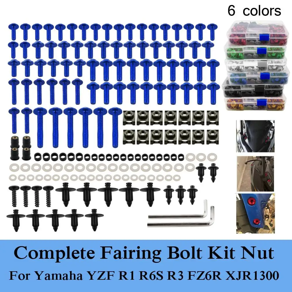 Подходит для Yamaha YZF R1 R6S R3 FZ6R XJR1300 FJR1300 комплектный Комплект болтов с обтекателем из