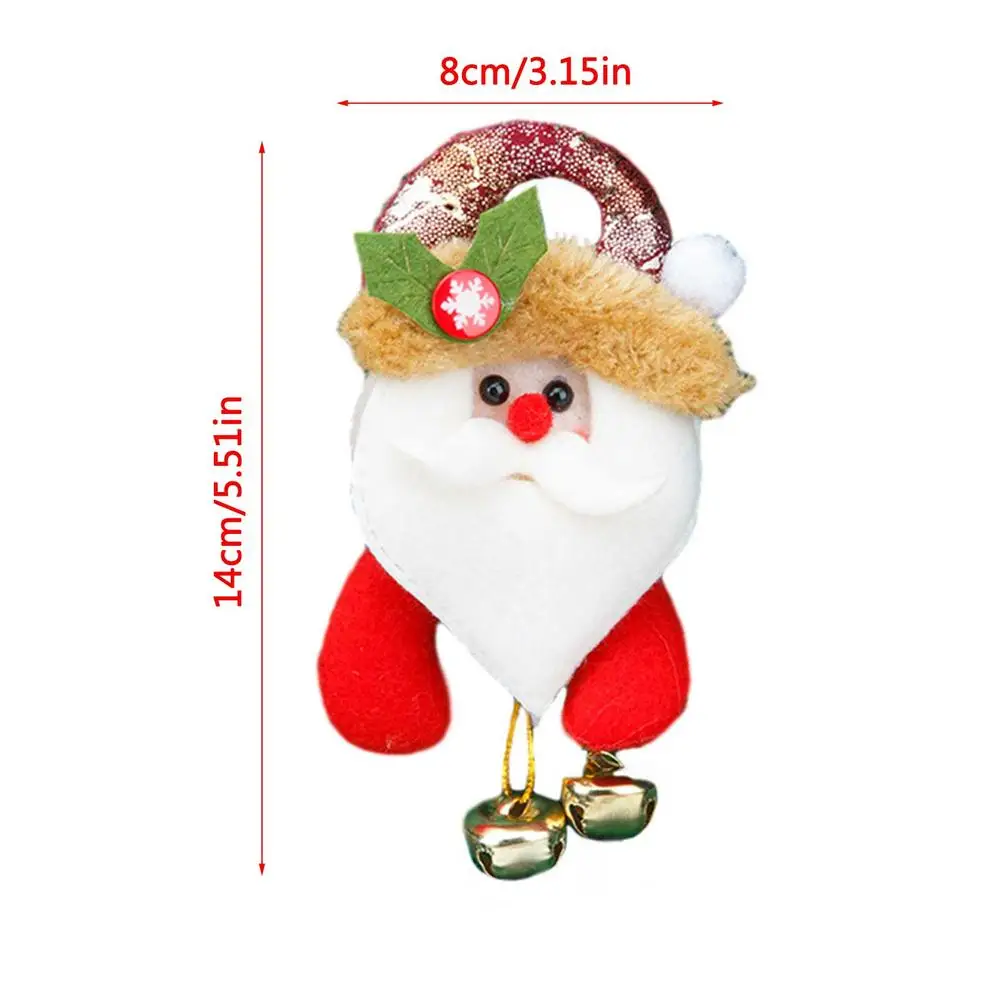 

10PCS Christmas Elk Bell Pendant Santa Elk Christmas Tree Haing Ornament New Year Home Decorations gift