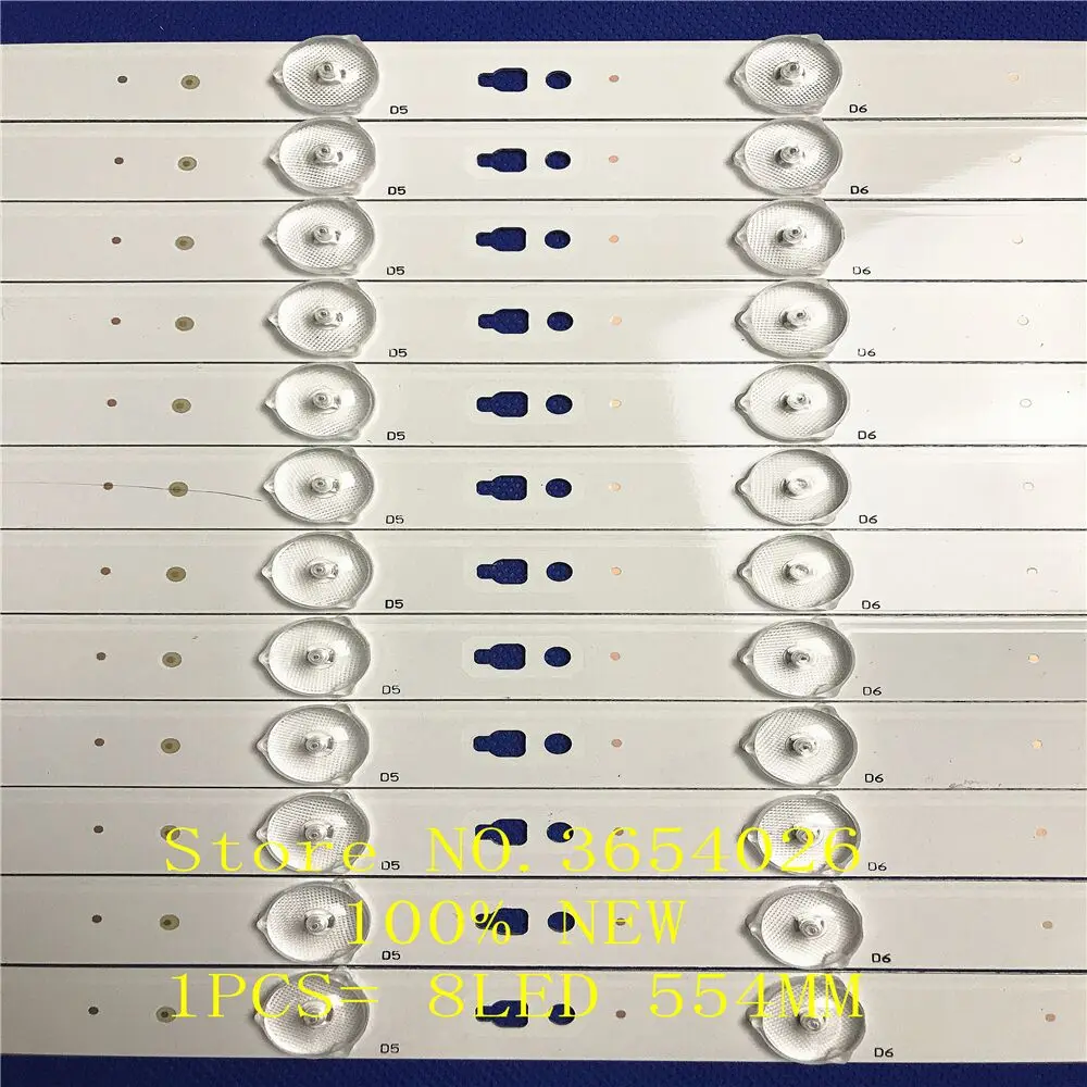 Новинка 12 шт./компл. светодиодная полоса задсветильник 8 ламп для Haier LE55F3000W