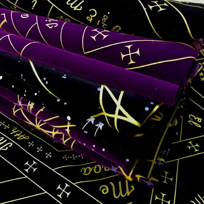 

Tarot Card Tablecloth Sigils of Elohim Mysterious Divination Altar Velvet Cloth N0HA