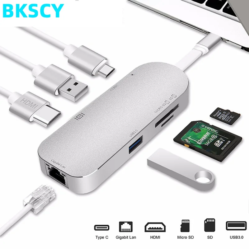 Bkscy Type C Hub Usb на Multi USB 3 0 HUB HDMI адаптер Dock для MacBook Pro Huawei P30/P20 1 разветвитель порта