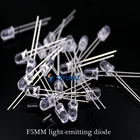 Ультраяркая светодиодная лампа, фиолетовая, 395 нм, 395 нм, 20 мА, 5 мм, круглые прозрачные линзы