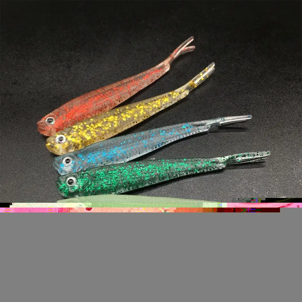 

Hunthouse Forktail Fish Soft Lure Easy Shiner Silicone Worm Wobblers Double Color Baits for Texpose rigging