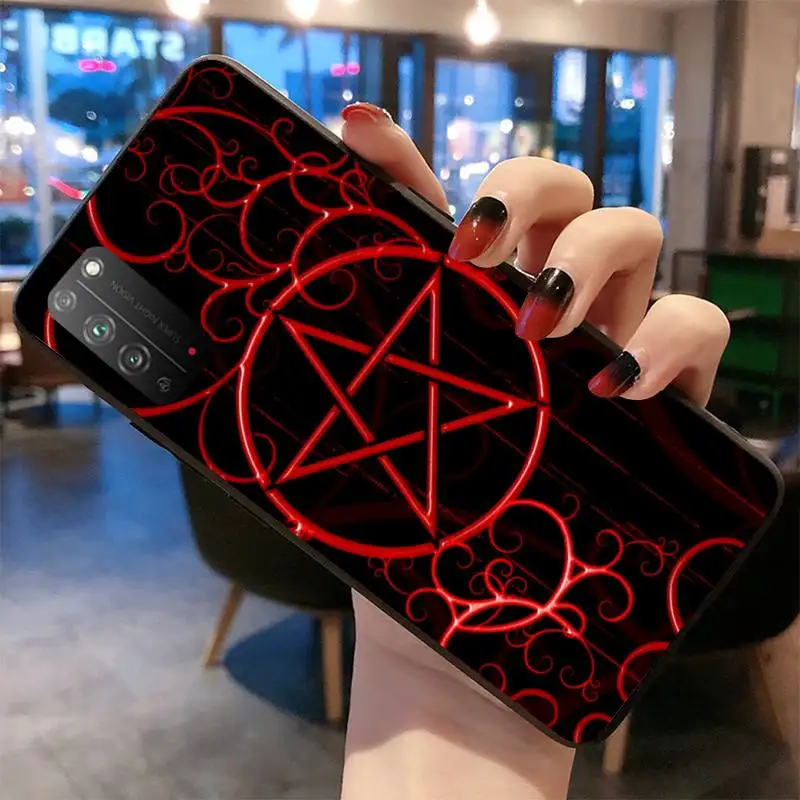 

Pentagram 666 Demonic Satanic Phone Case for Huawei Honor 30 20 10 9 8 8x 8c v30 Lite view 7A pro