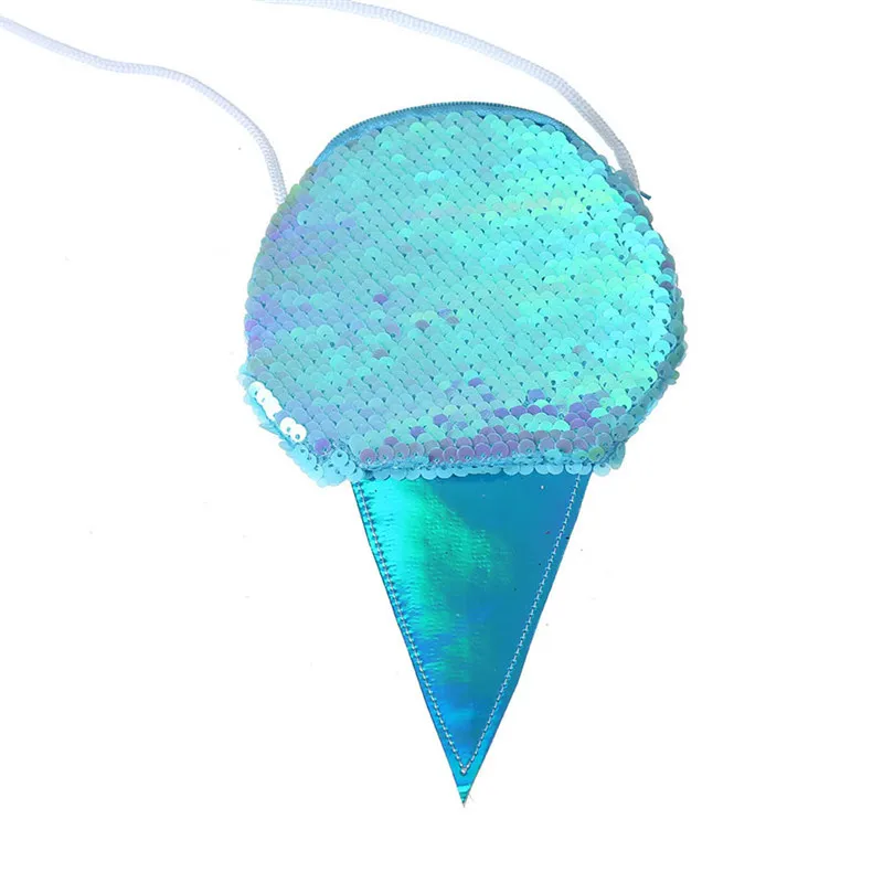 Мультяшный Кошелек для монет с блестками Детская сумочка кошелек мороженого