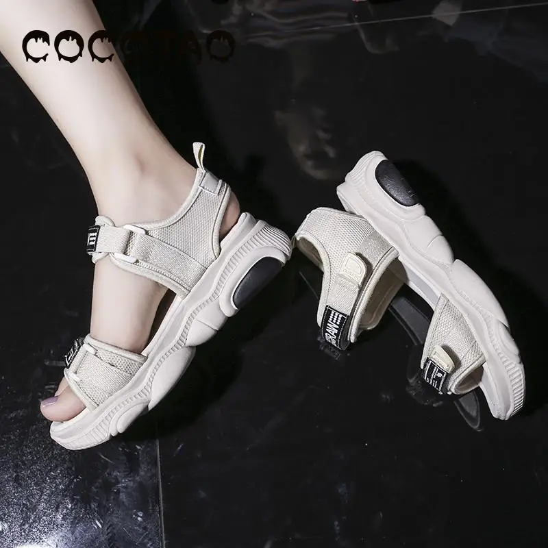 2019 весна и новые летние застежка-липучка на толстой мягкой подошве с толстая