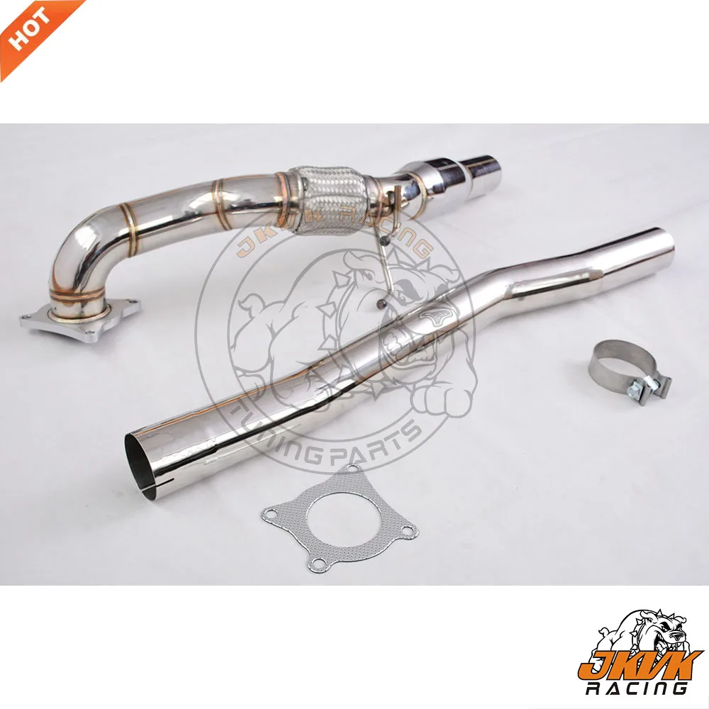 JKVK RACING SS304 выхлопная труба 3 ''с высоким потоком для MK6 R A3 8P S3 TTS 1.8L 2.0L TFSI с 200