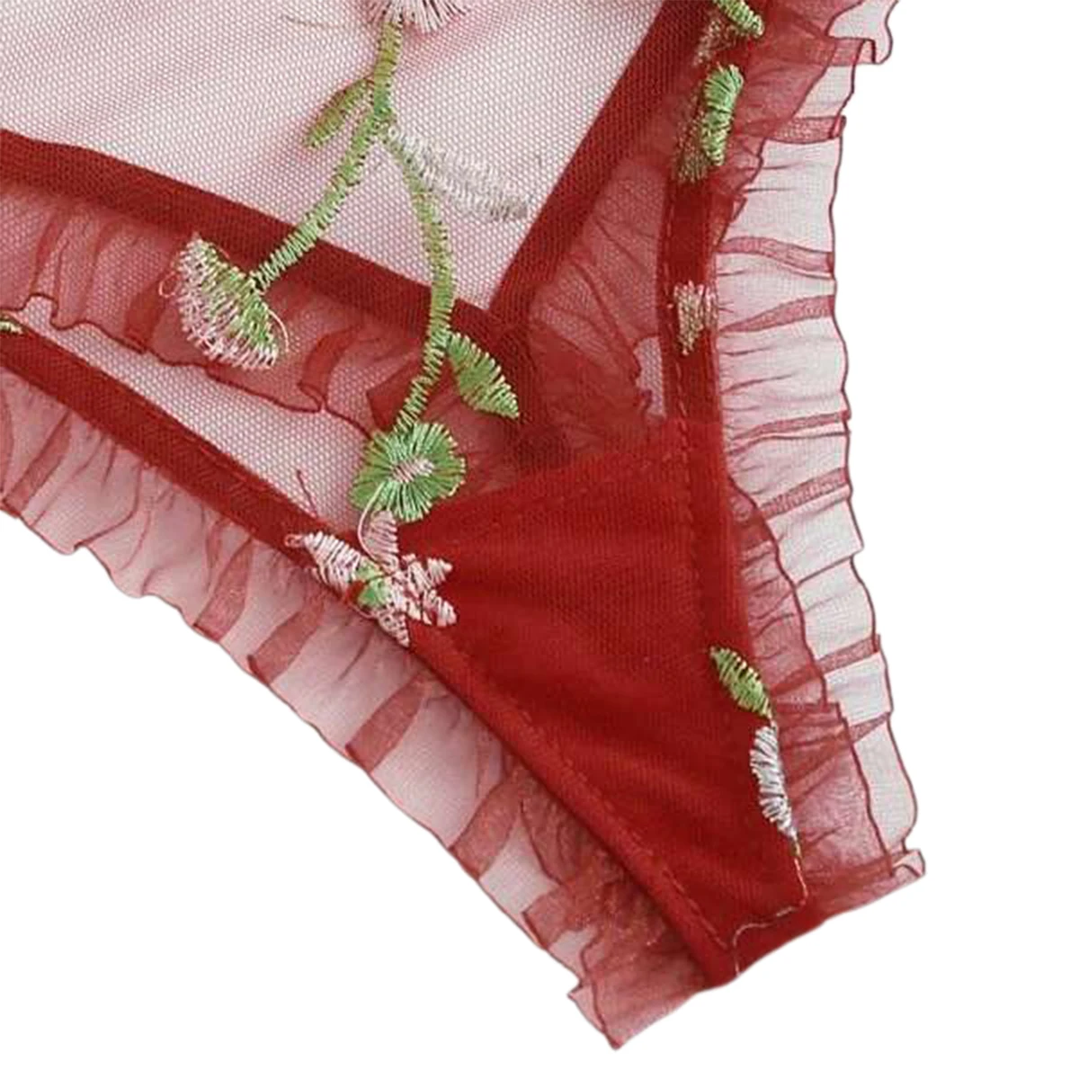 Two Pieces Sets Sexy Lingerie Set Women’ s Flower Embroidery Sleepwear Underpants Nightwear Erotic Sex | Тематическая одежда и
