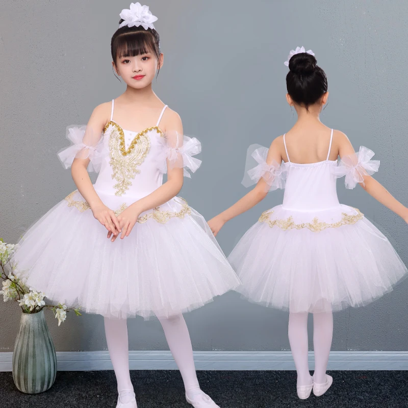 New Professional Child Adult Swan White Romantic Style Long Tutu Ballet Dance Costume Girls Ballerina Dress Leotard Gymnastic |