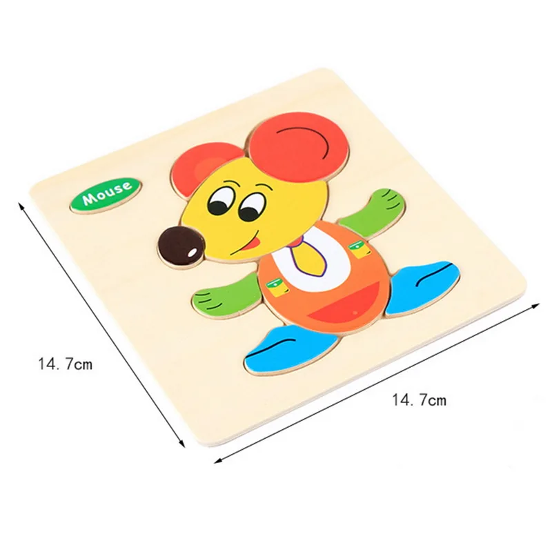

Baby Colorful Wooden Jigsaw Puzzles Toy for Toddlers Early Education Learning Gifts