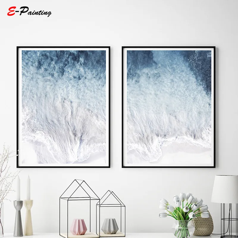 Современные парусиновые настенные художественные принты с океанскими принтами