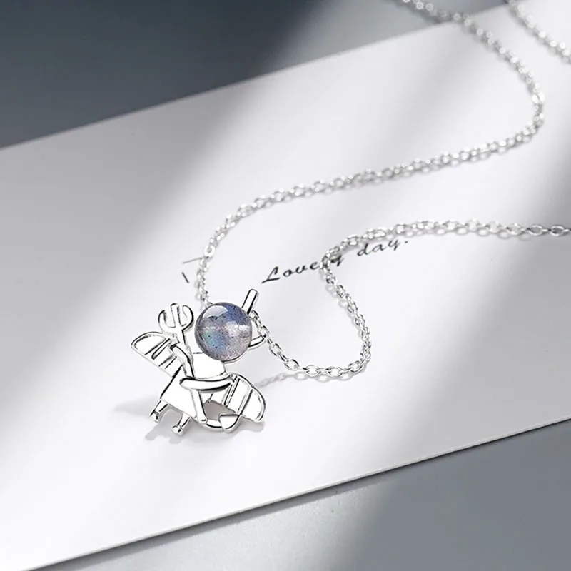 MEETSOFT посеребренное ожерелье Минималистичная цепочка до ключицы Женский лунный