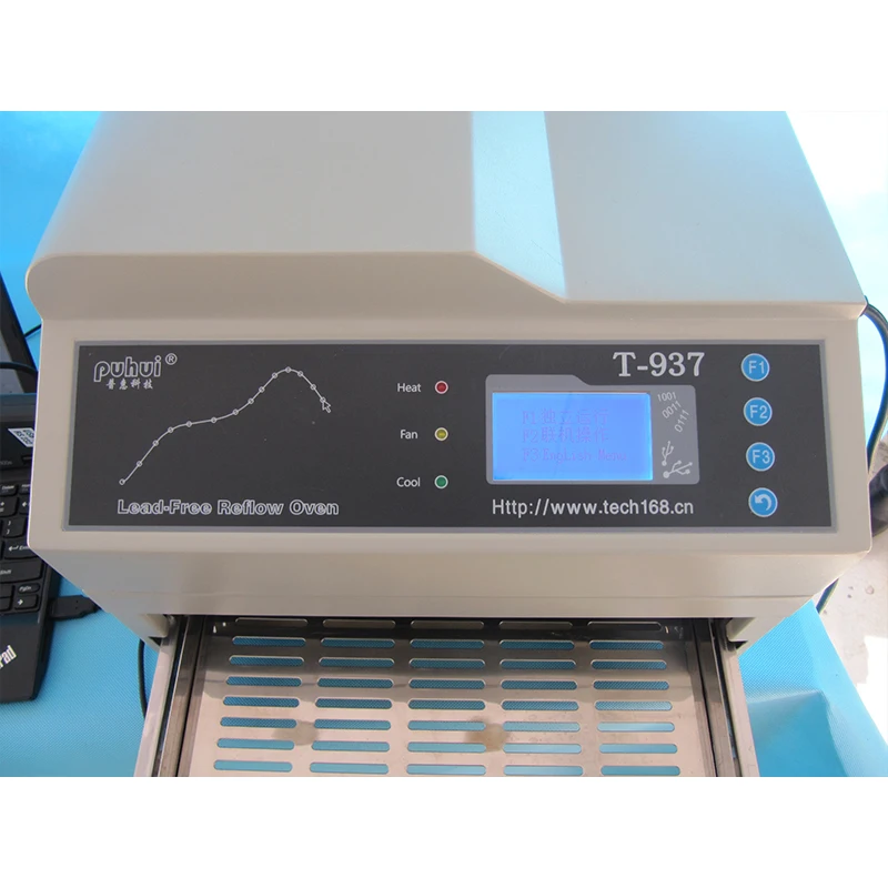 Фото Оригинальный PUHUI T-937 2300W Бессвинцовая печь для оплавления 220V инфракрасный обогреватель T-937 Пайка оплавлением припоя микроволновая печь №5