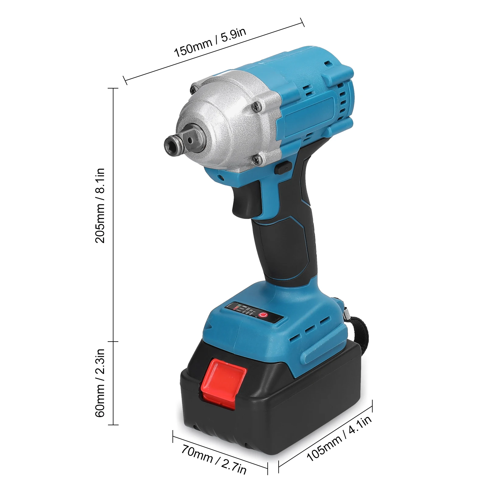 

21V Electric Impact Cordless Wrench Rechargeable Brushless Wrenchs Professional Hand Drill Portable Installation Power Tools