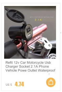 OHANEE moto rcycle USB зарядное устройство для телефона 12 В/24 В разъем прикуривателя Dual USB moto зарядное устройство светодиодный вольтметр Водонепроницаемый автомобильный стиль