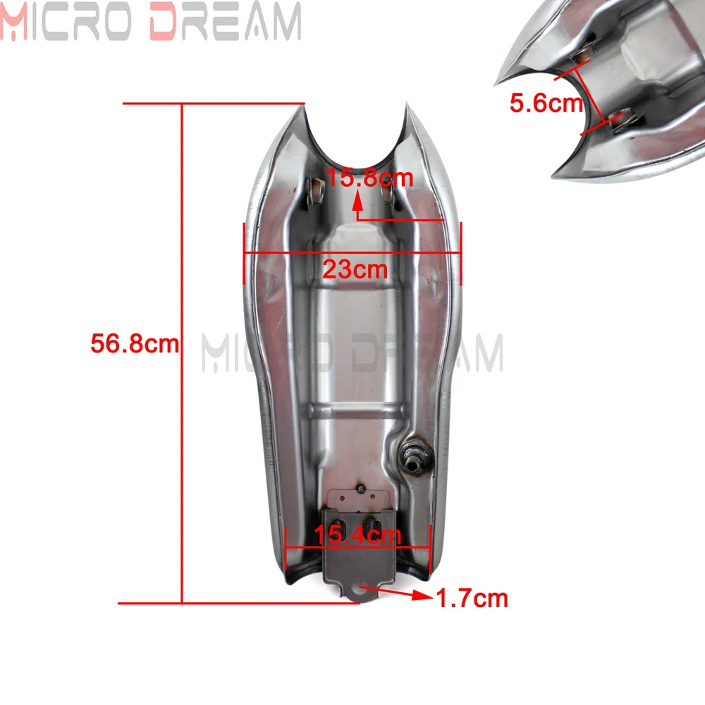 2.4 Gallon Cafe Racer Custom Fuel Tank w/ Gas Cap for Yamaha XVS SR XS Honda CB Suzuki GS BMW 250 450 650 1100 9L Vintage | Автомобили и