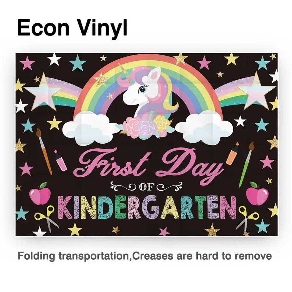 Фон Allenjoy для фотосъемки в детском саду Радужный фон доска мел рисование пони