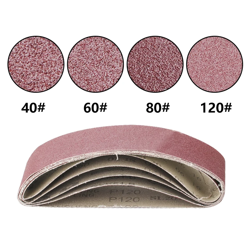 5pcs 60x400mm Abrasive Sanding Belts 40-120Grit Aluminium Oxide Sander for Wood Soft Metal Polishing | Инструменты