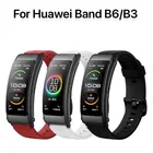 Ремешок силиконовый для Huawei Band B6B3, сменный спортивный браслет для наручных часов, 16 мм, аксессуары для часов huawei BandB6B3