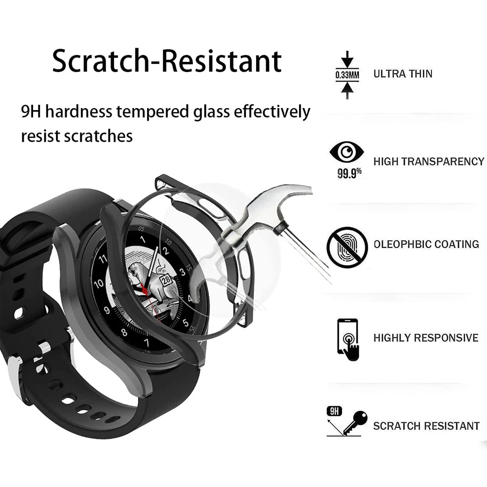 Защитный чехол + закаленное стекло для Samsung Galaxy Watch 4 40 мм 44 | Наручные часы