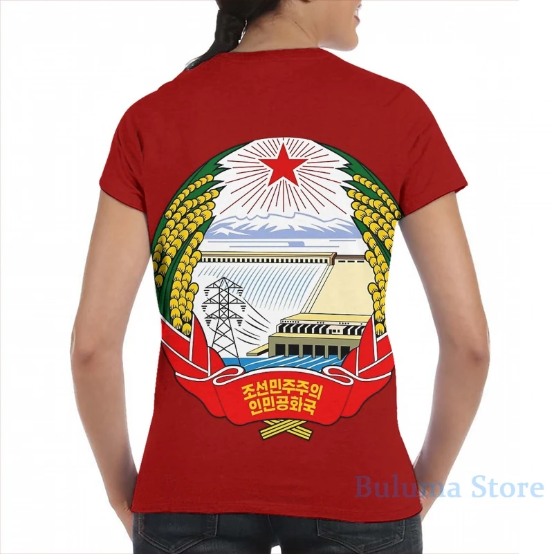 Футболка с эмблемой Северной Кореи для мужчин и женщин модная футболка со