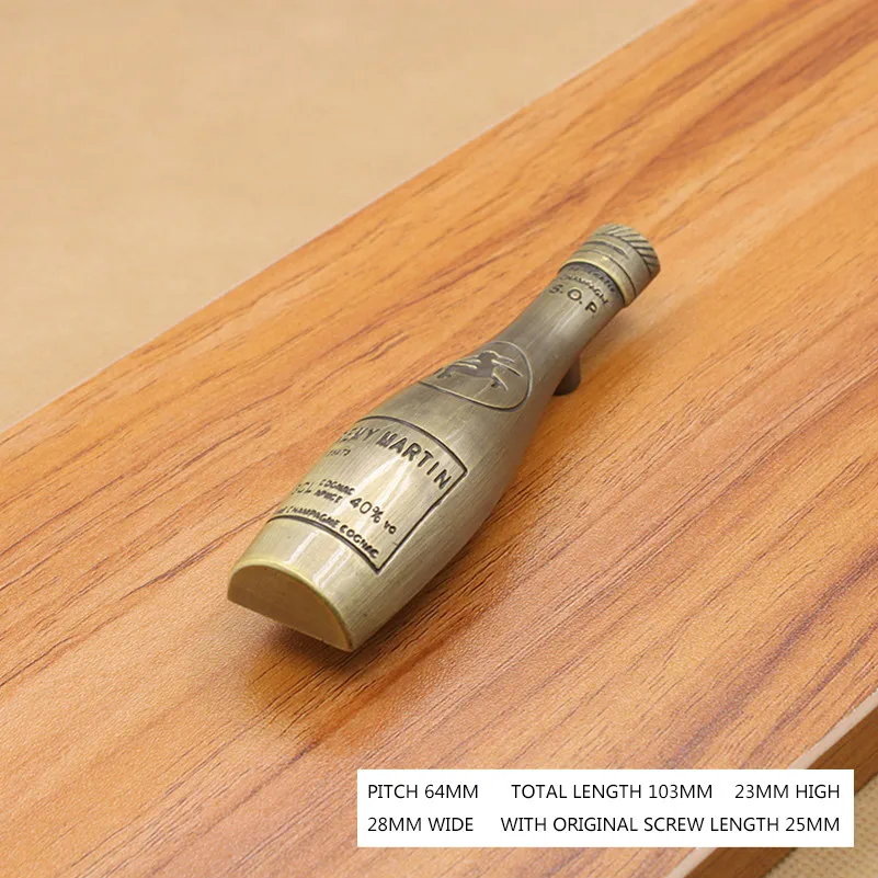 Классическая медная ручка для шкафа винных бутылок зеленая красная из цинкового