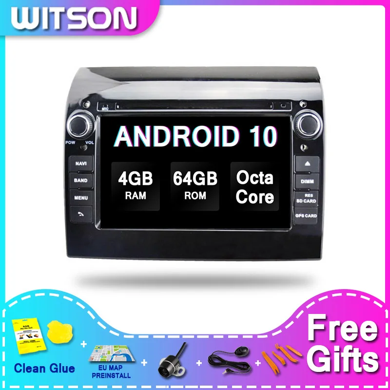 DE В наличии! Автомагнитола WITSON 2DIN Android 10 для FIAT DUCATO/CITROEN JUMPER/BOXER 2 Гб ОЗУ + 16 4 ядра