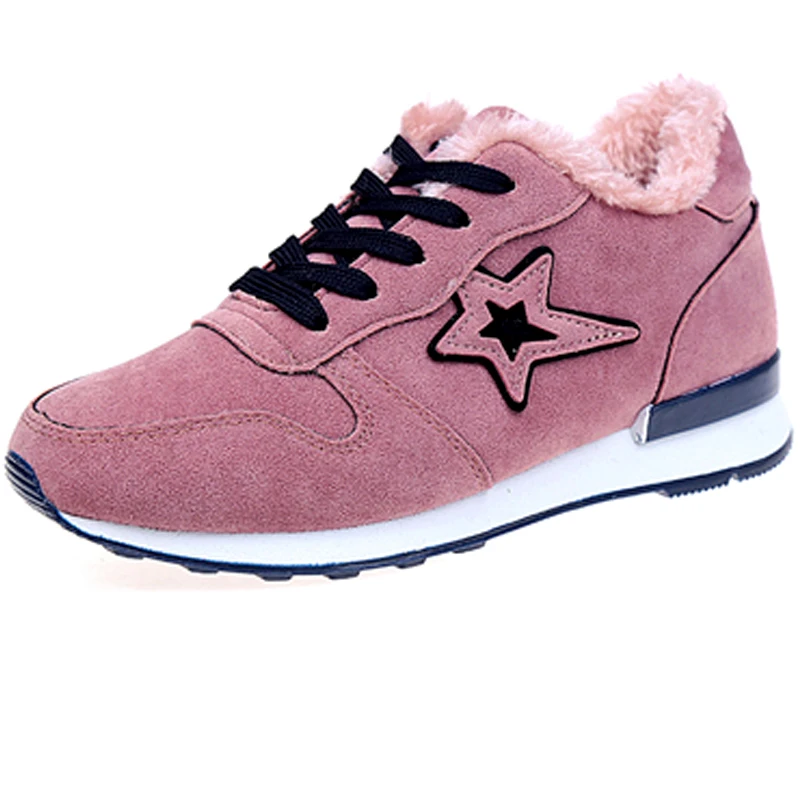 Женские зимние теплые модные кроссовки женская обувь на плоской подошве zapatillas