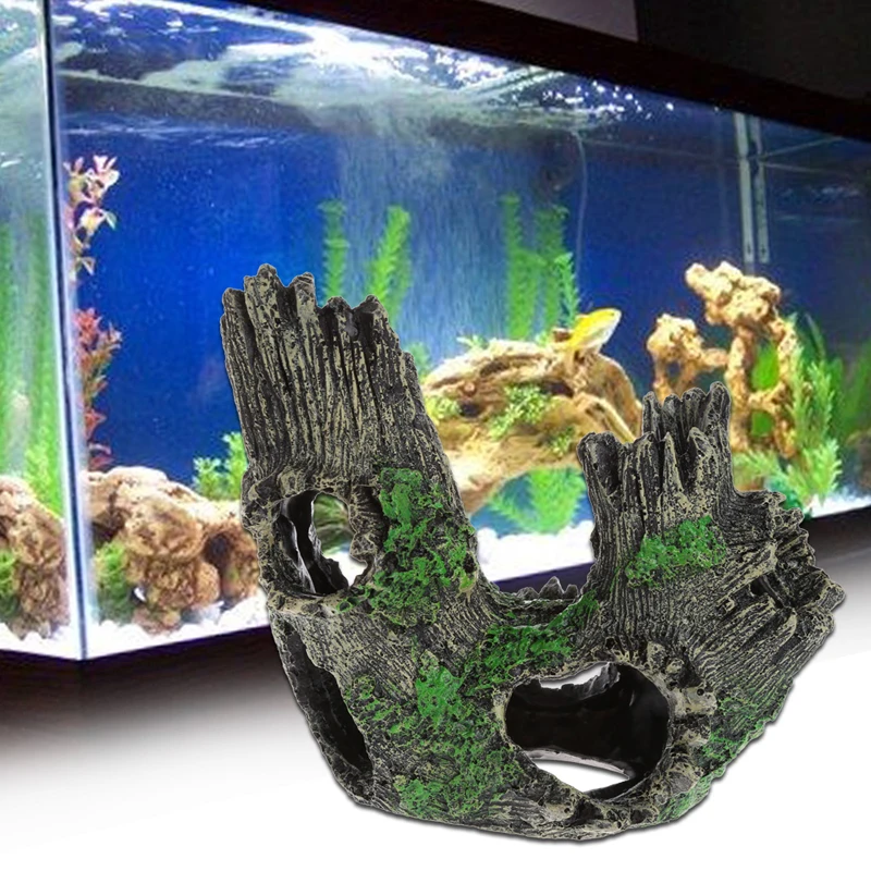 Украшение для аквариума Bole Trunk driftwwood скрытие пещера с рыбами бак Смола орнамент Прямая поставка JUL3