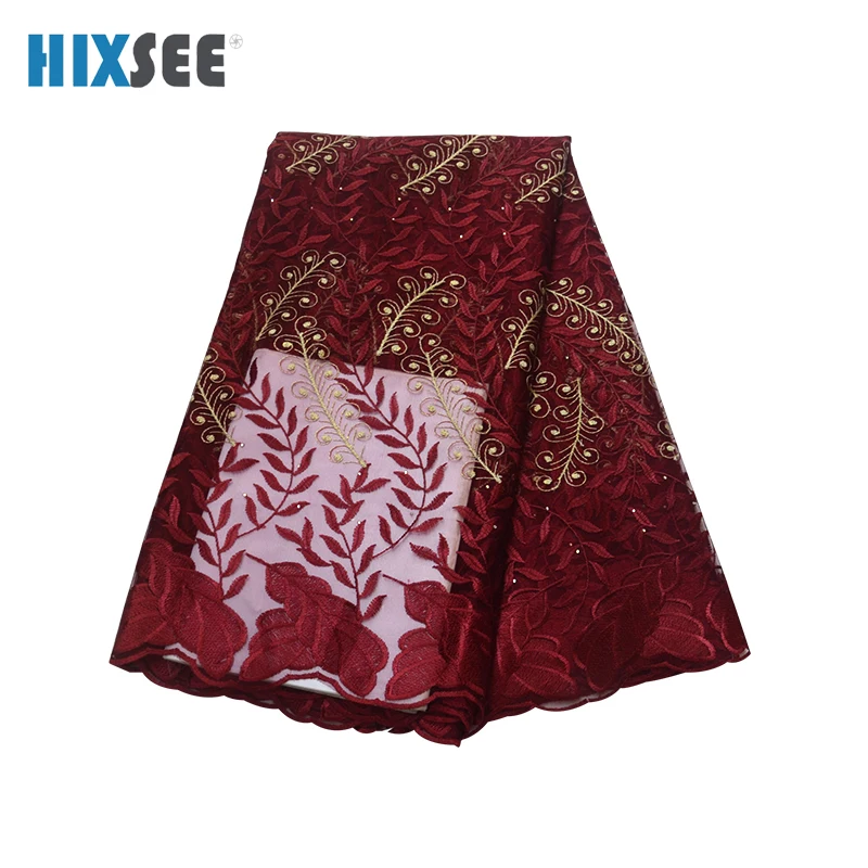 Чистая кружевная ткань 2019 вышитая бисером тюль французское кружево Материал