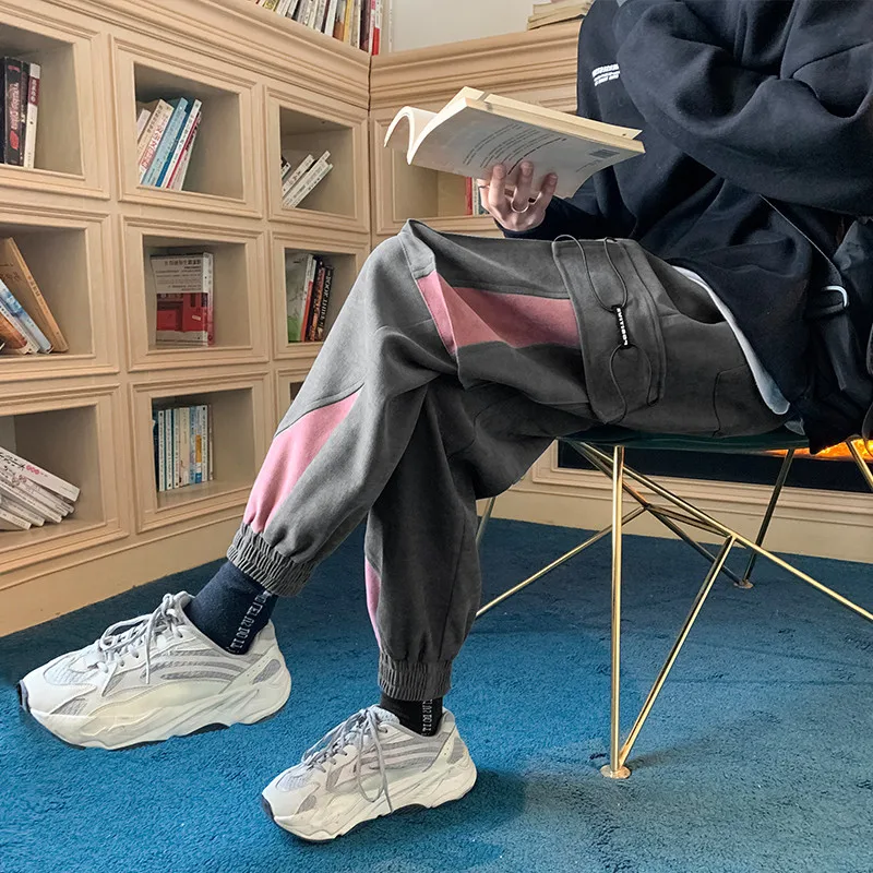 

2020 Hip Hop Cargo Pants Streetwear Men Harajuku Joggers Pants HipHop Swag Ribbion Harem Pants Pockets Summer Autumn Trousers