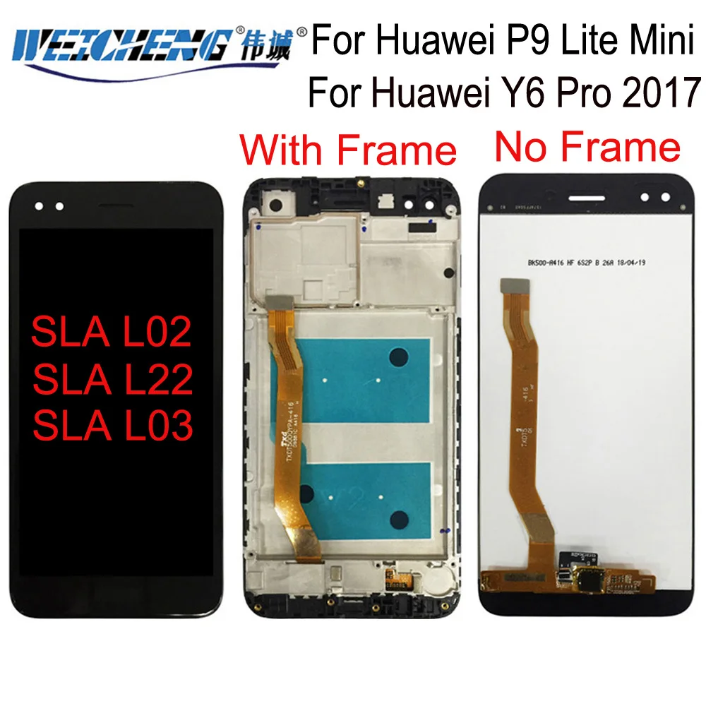 Для Huawei P9 Lite Мини ЖК дисплей сенсорный экран для Y6 Pro 2017 LCD с рамкой mini SLA L02 L22 L03