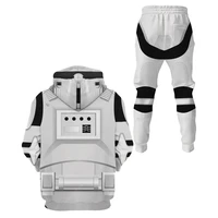 imperial stormtrooper cosplay hoodie 3d print sweatshirt casual pants set men women casual pullover streetwear sweatpants