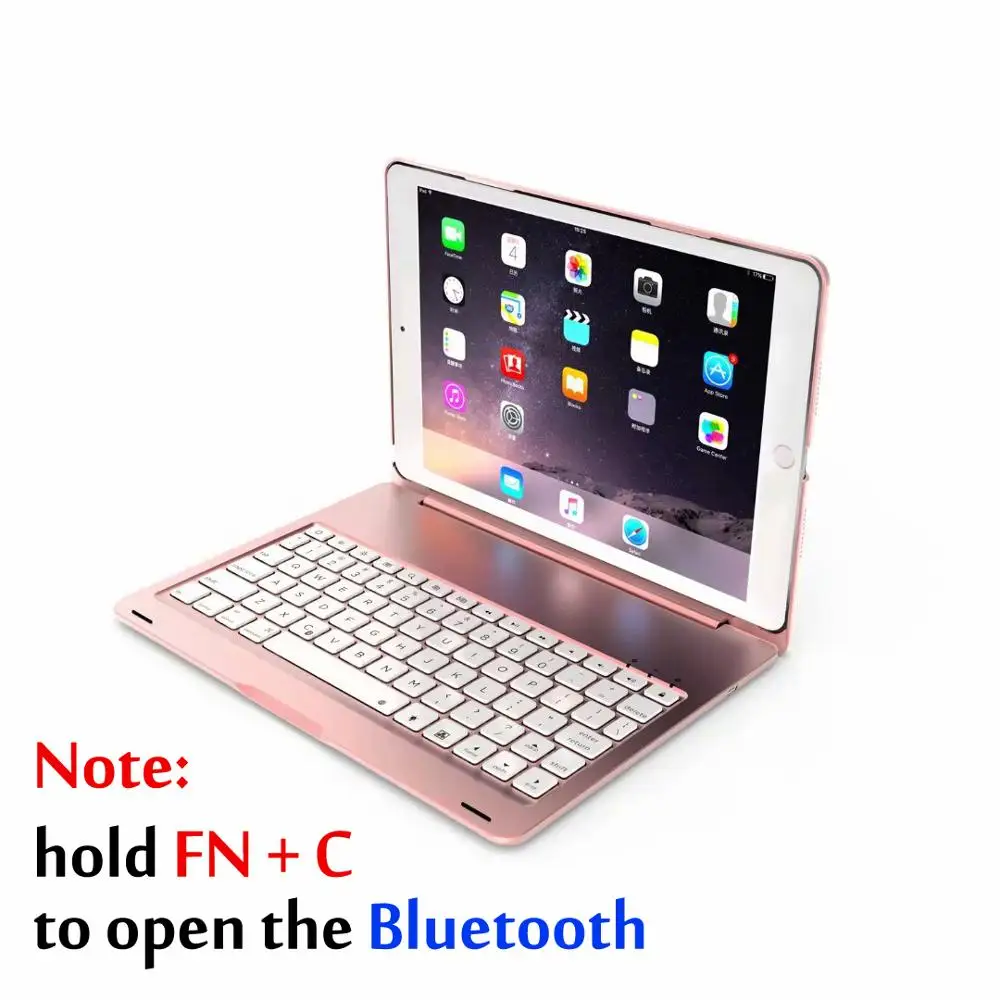 Чехол для iPad Air 3 10,5 Smart Sleep 7 цветов светильник с подсветкой Беспроводная Bluetooth клавиатура чехол для iPad Pro 10,5