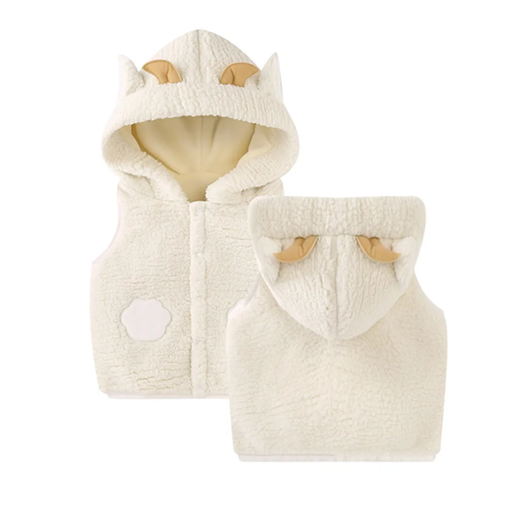 Зимний детский жилет осенний без рукавов для мальчиков плюшевая куртка с