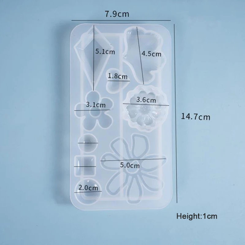 

Crystal Epoxy Resin Mold Earrings Pendant Casting Silicone Mould DIY Crafts Handmade Decorative Jewelry Making Tools