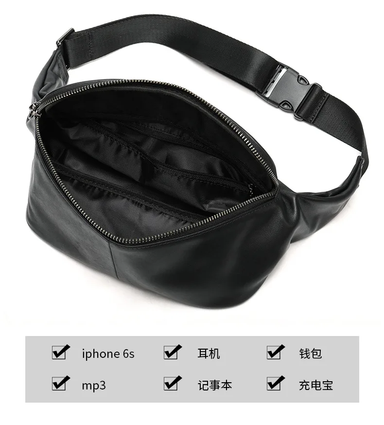 Винтажная Мужская поясная сумка из 100% натуральной воловьей кожи с карманом