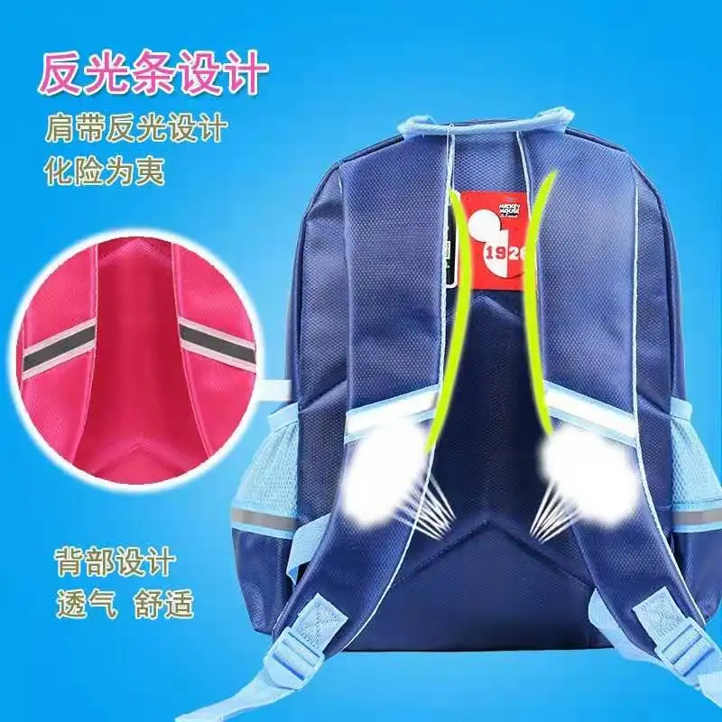 Disney Mickey Minie School Bags For Boys Girls Primary Student Shoulder Orthopedic Backpack Grade 1-4 Kids Gifts Mochila Escolar
