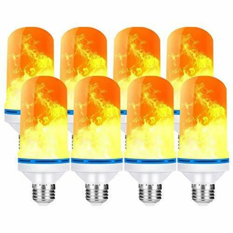 

2022 E27 LED Flame Light Bulbs 4 Modes Party Effect Light 85-265V Simulation Fire Lights Bulb KTV Festival Garden Decor