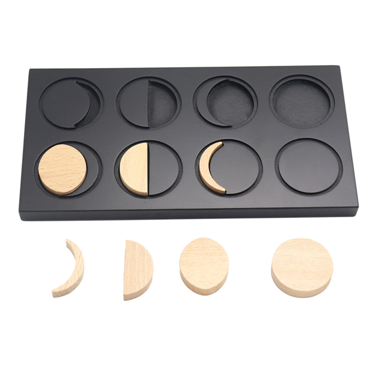 

Деревянные научные игрушки, пазлы с фазами луны, доска с изменениями, фигурки Луны для малышей, детей