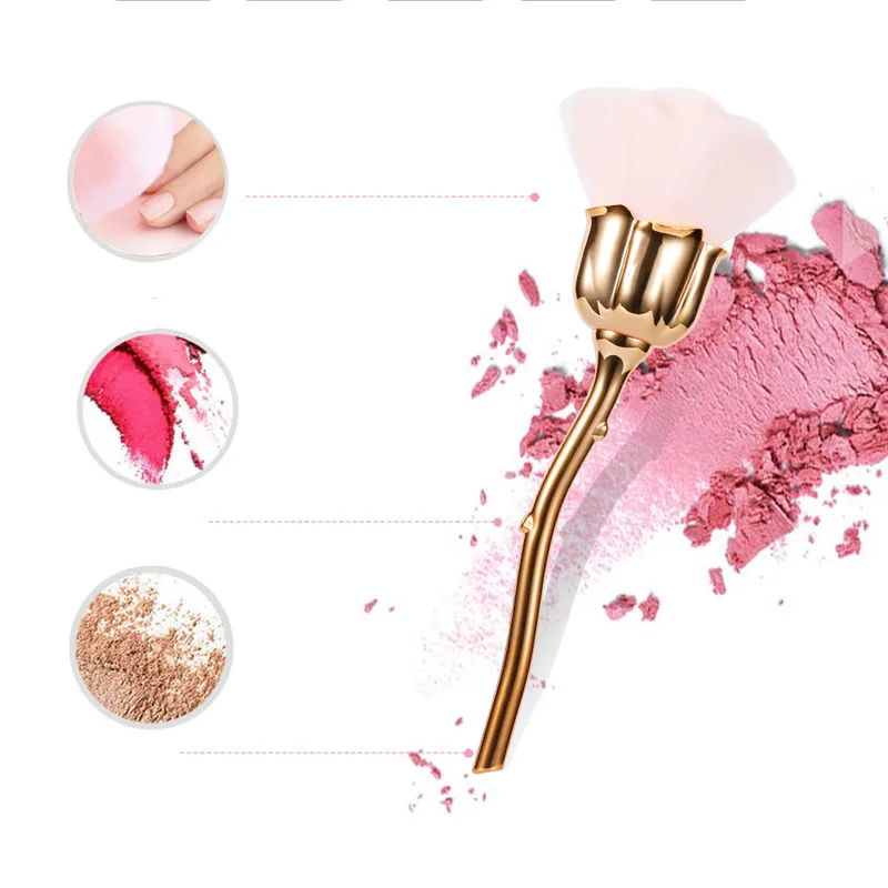 Новинка 2019 щетка для смахивания пыли с ногтей розовая кисточка волос кисть