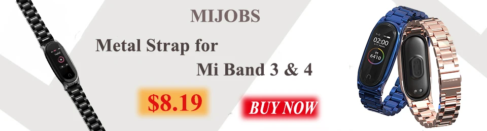 Mi jobs mi band 4 металлический браслет из нержавеющей стали для Xiaomi mi Band 4 mi Band 3 ремешок Смарт-часы mi band 4 correa браслет