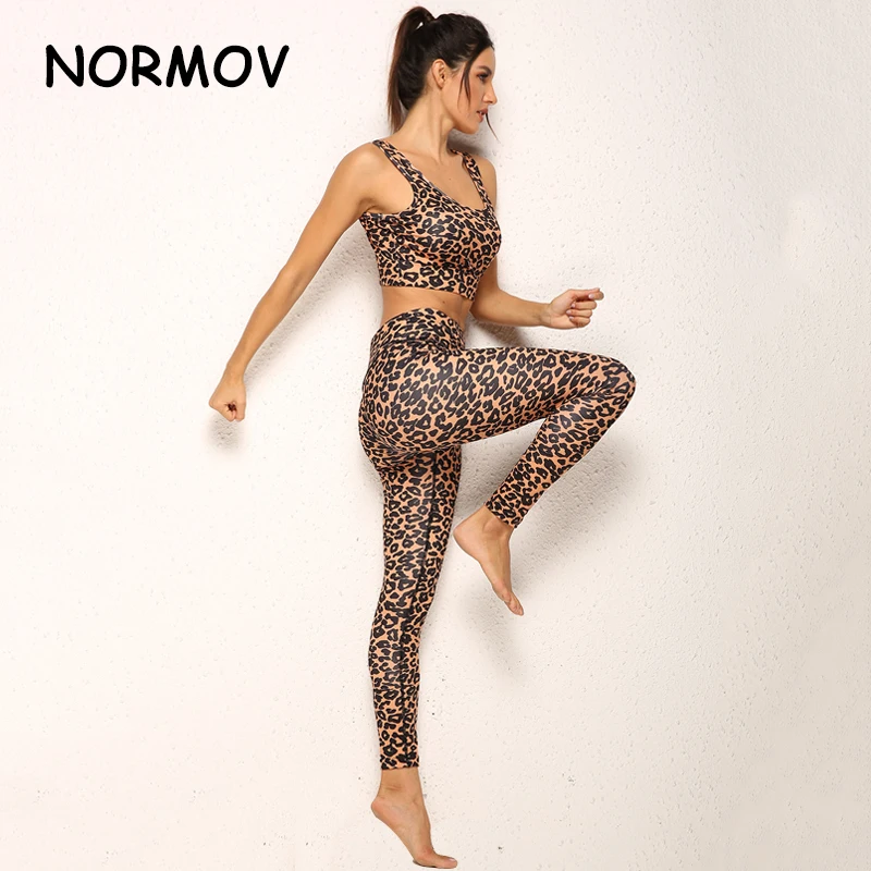 

Леопардовый бесшовный спортивный комплект ORMOV для тренажерного зала, фитнеса, пуш-ап, леггинсы с высокой талией, спортивная одежда для подтя...