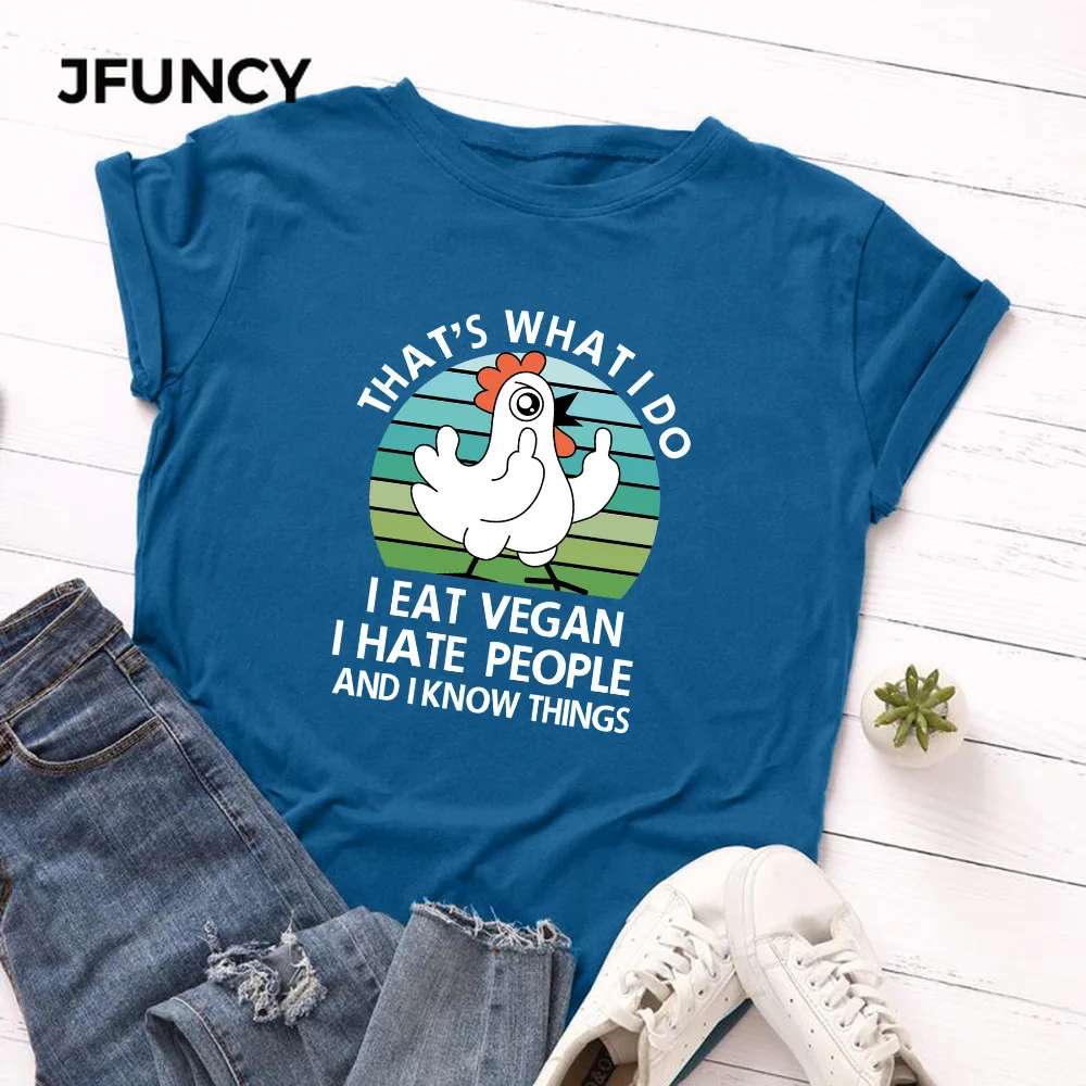 JFUNCY Funny Print Women Oversized T-shirts  Short Sleeve Casual Loose Woman Tee Tops Female Summer Cotton Tshirt